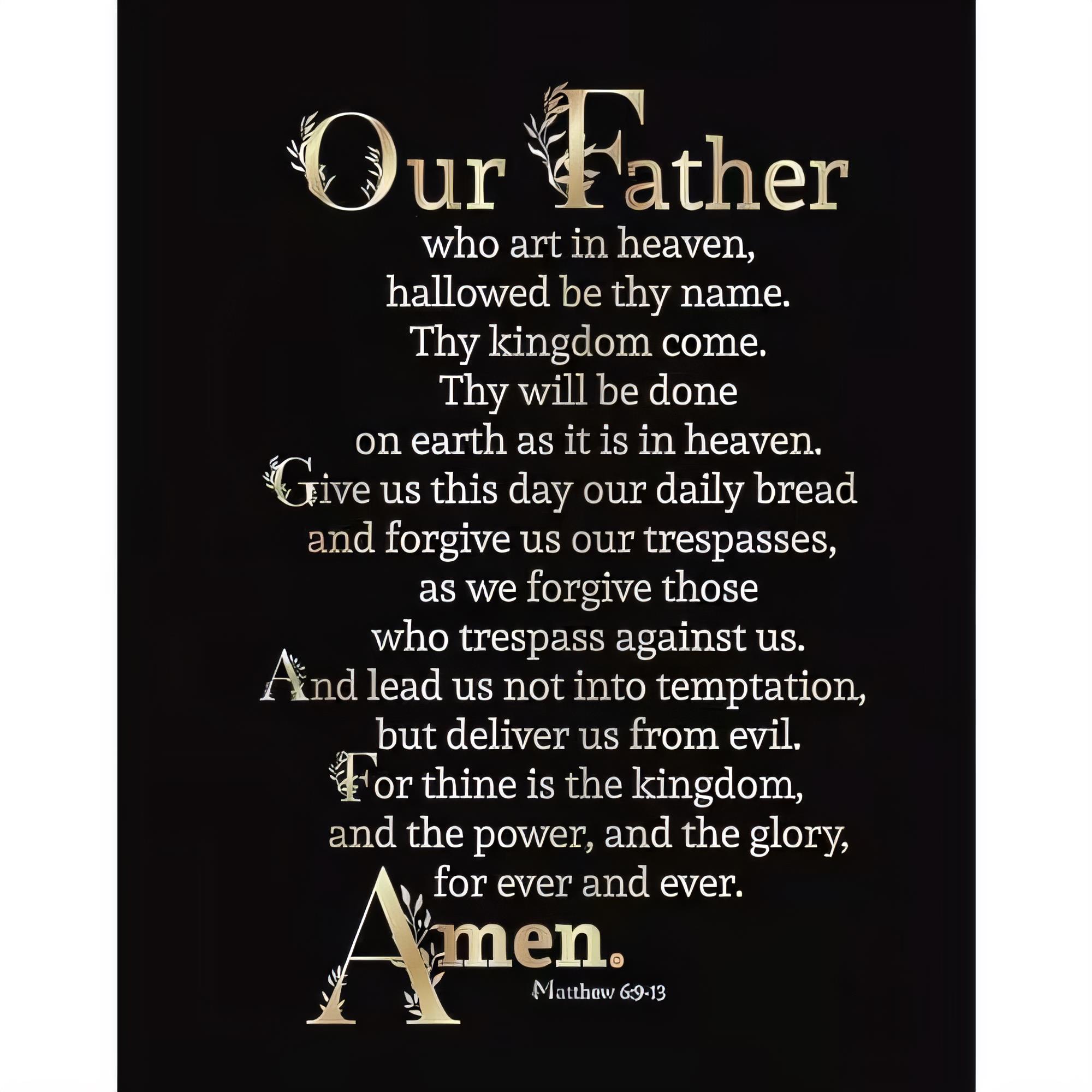 Wine Tag Label - Tin Sign Our Father Who Art