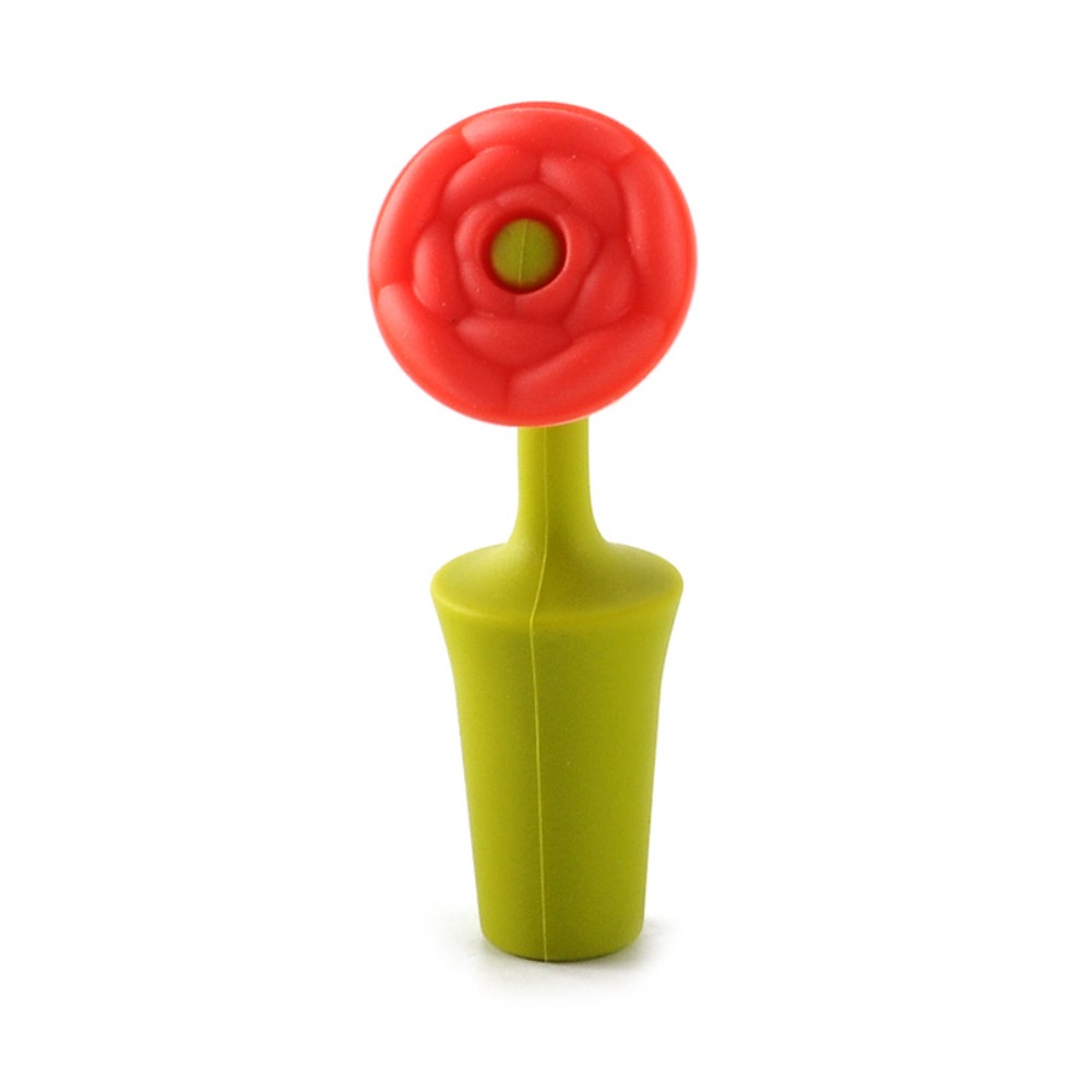 Wine Beer Red - New Silicone Wine Bottle Stopper Flower