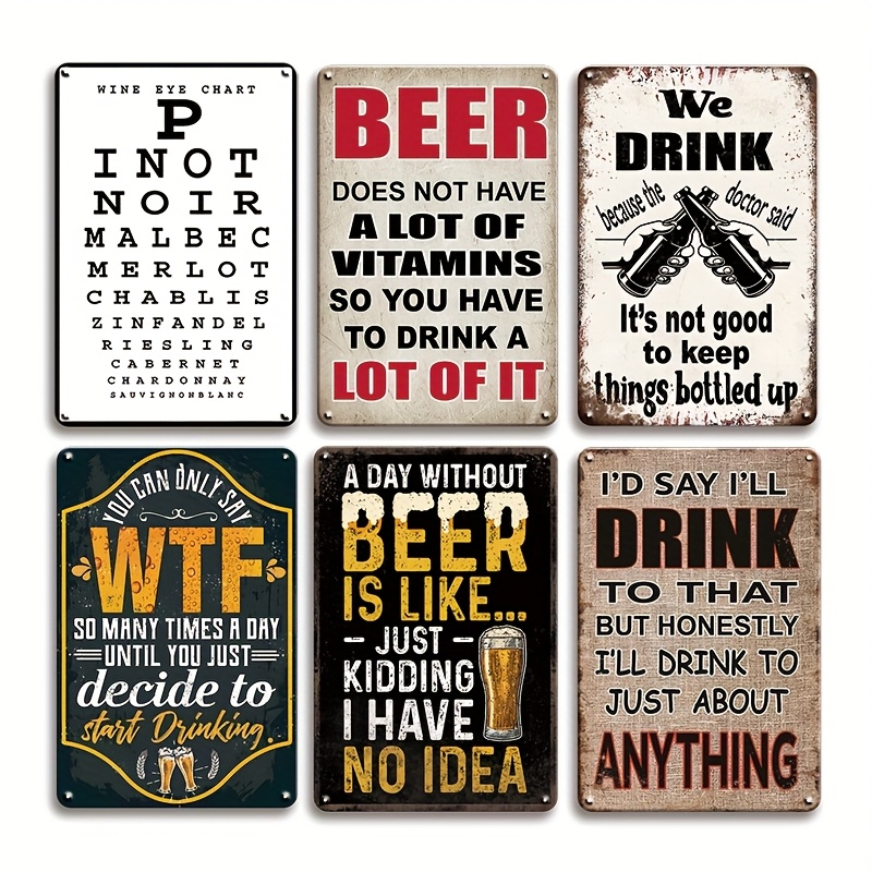 1Pc Vintage 2D Flat Funny Beer - огляд і ціна Beer And Wine Quote