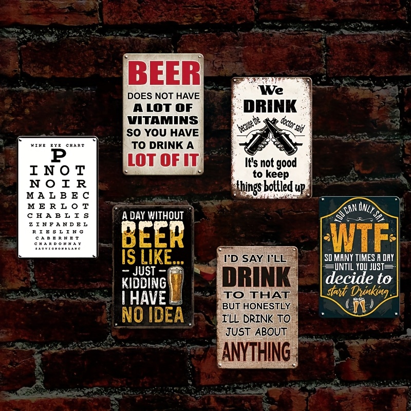 1Pc Vintage 2D Flat Funny Beer - огляд і ціна Beer And Wine Quote