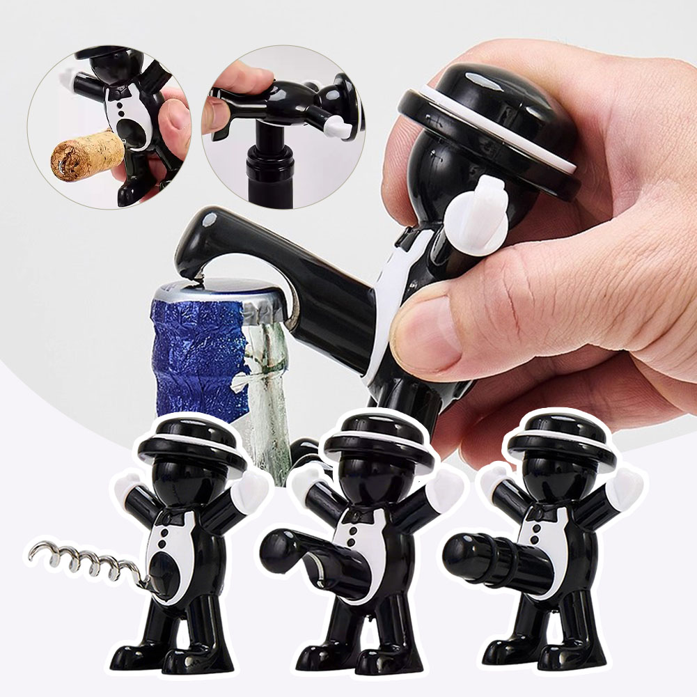 Black Cool Man Bottle Opener E - огляд і ціна Wine Beer Red