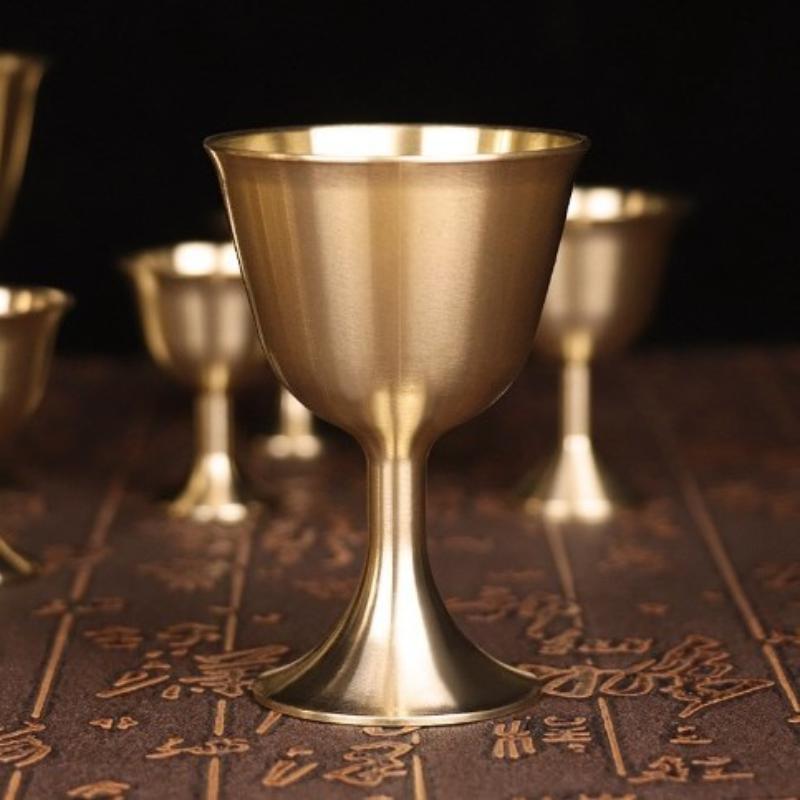 【S/M/L Vintage Brass Mug Red W - огляд і ціна Wine Beer Red