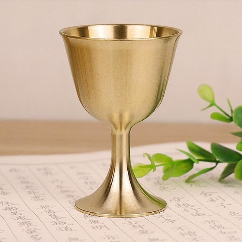 【S/M/L Vintage Brass Mug Red W - огляд і ціна Wine Beer Red