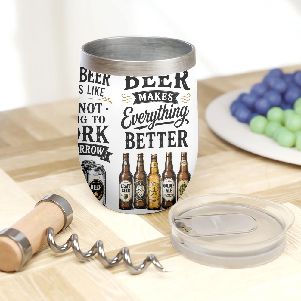 Funny Beer Quotes Vacuum Flask - огляд і ціна Beer And Wine Quote