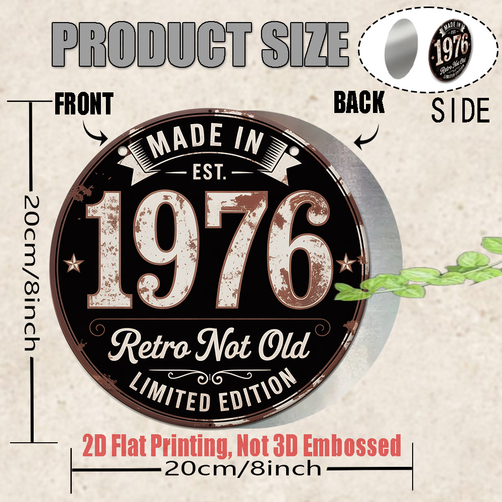 2D Flat, 1pc 1976 Vintage Meta - огляд і ціна Wine Tag Label