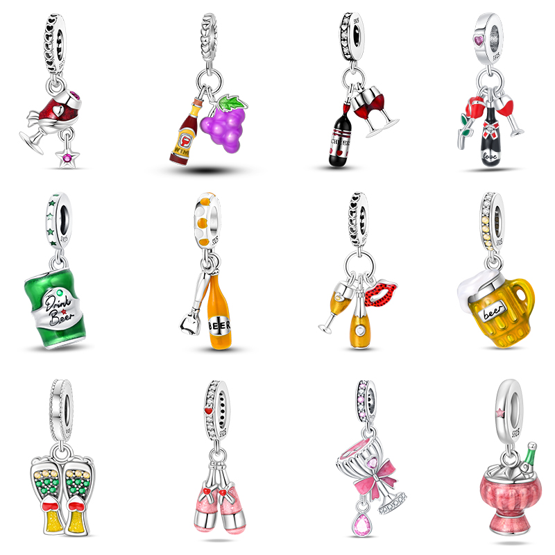 Fashion 925 Sterling Silver Re - огляд і ціна Wine Beer Red