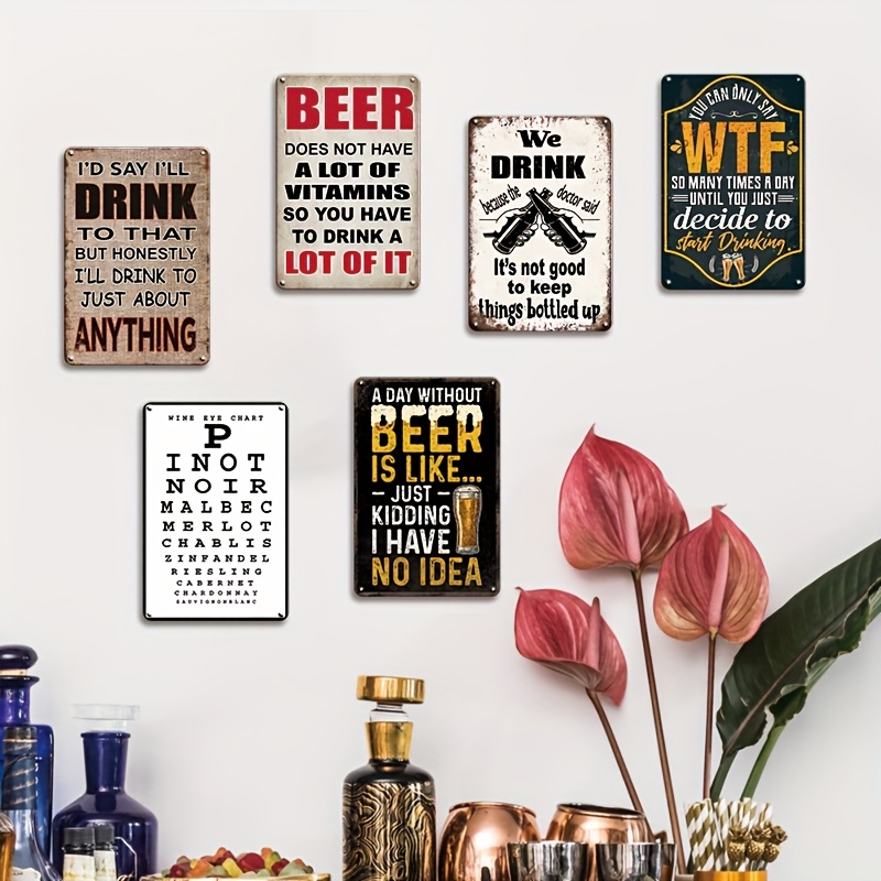 1Pc Vintage 2D Flat Funny Beer - огляд і ціна Beer And Wine Quote