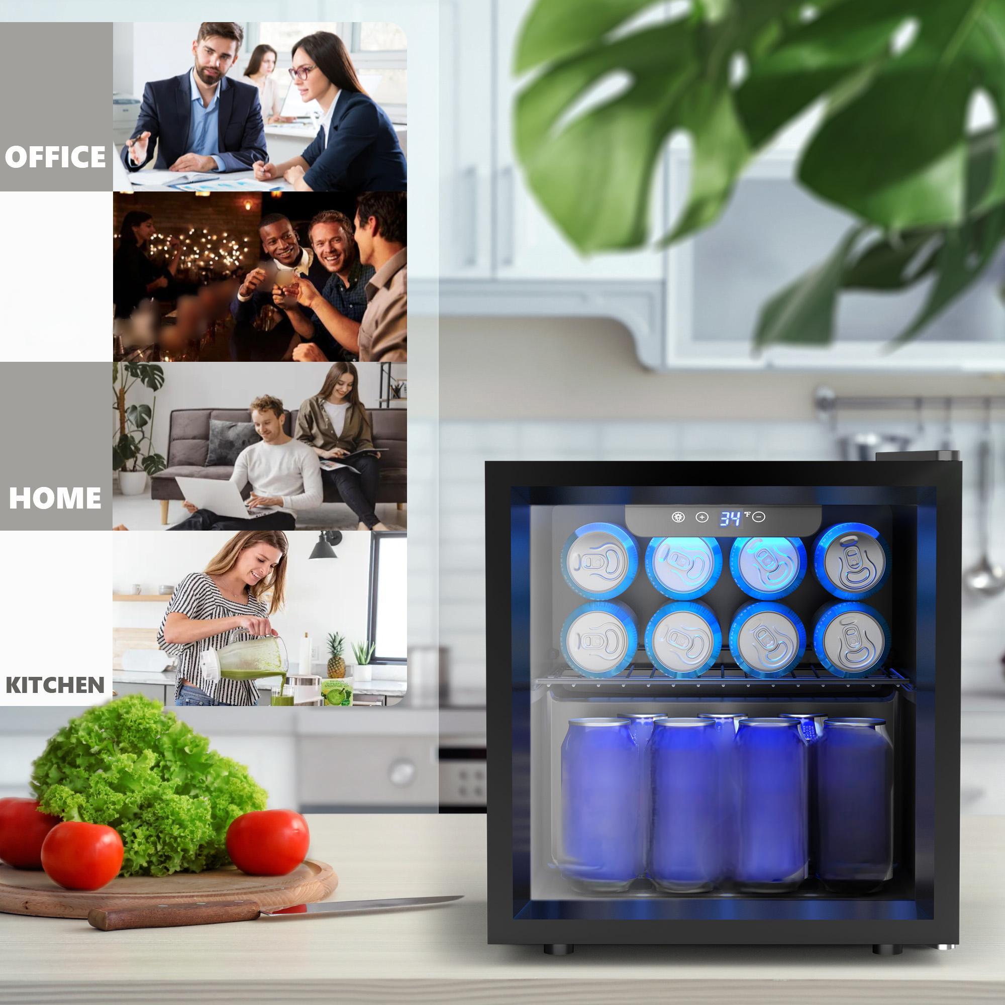 EKOJUCE Glass Door Mini Fridge - огляд і ціна Wine Beer Cooler Fridge