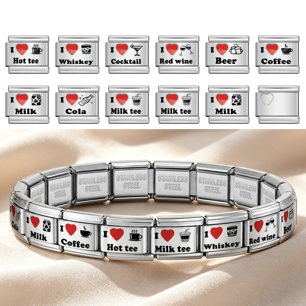 Fashion Italian Charm Link I L - огляд і ціна Wine Beer Red