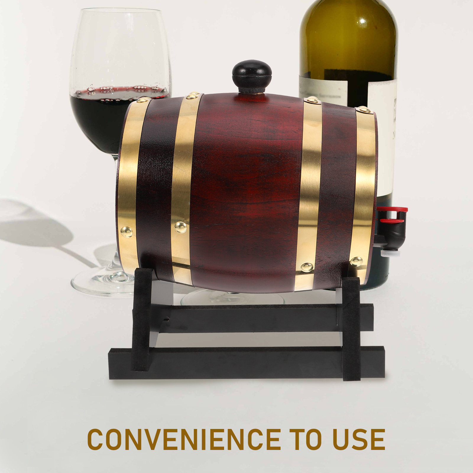 1Set Wood Wine Barrel 1L Red W - огляд і ціна Wine Beer Red