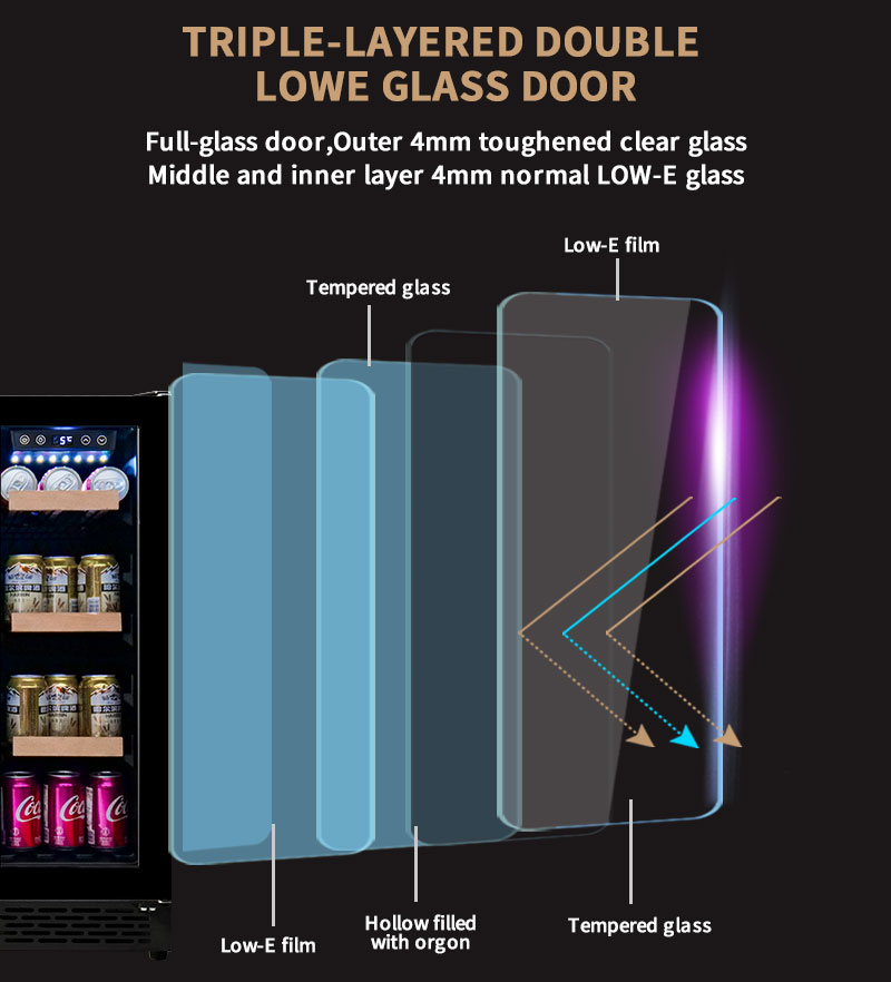 Double Door Undercounter Wine  - огляд і ціна Wine Beer Cooler Fridge