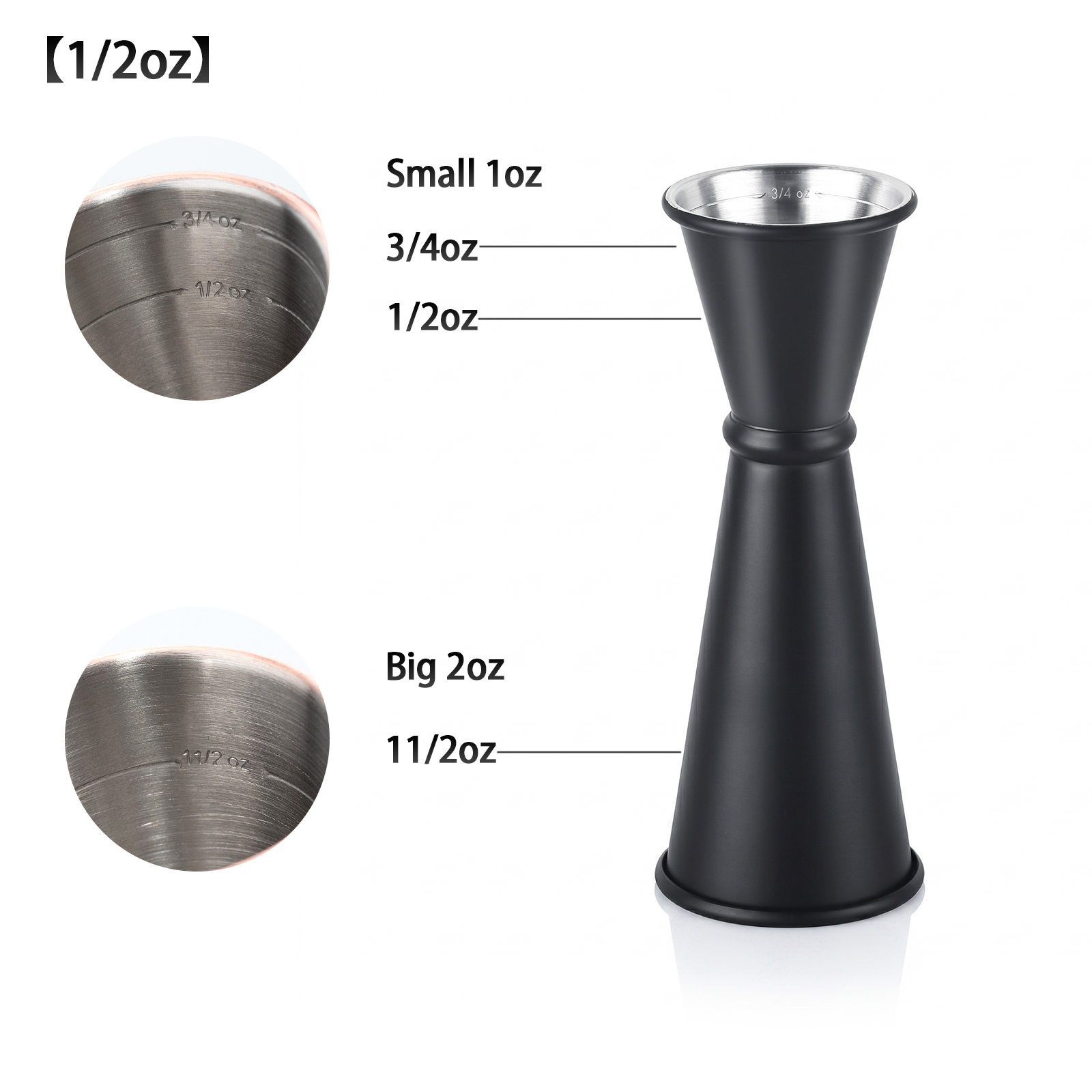30/60ml Cocktail Bar Stainless - огляд і ціна Spirit Measure Jigger