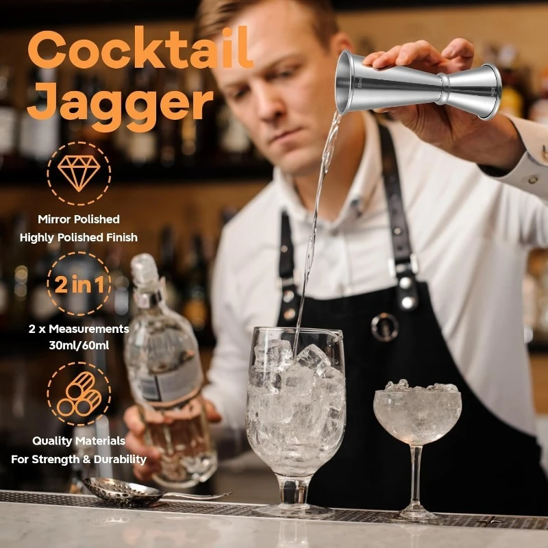 Stainless Steel 30/60ml Cockta - огляд і ціна Spirit Measure Jigger