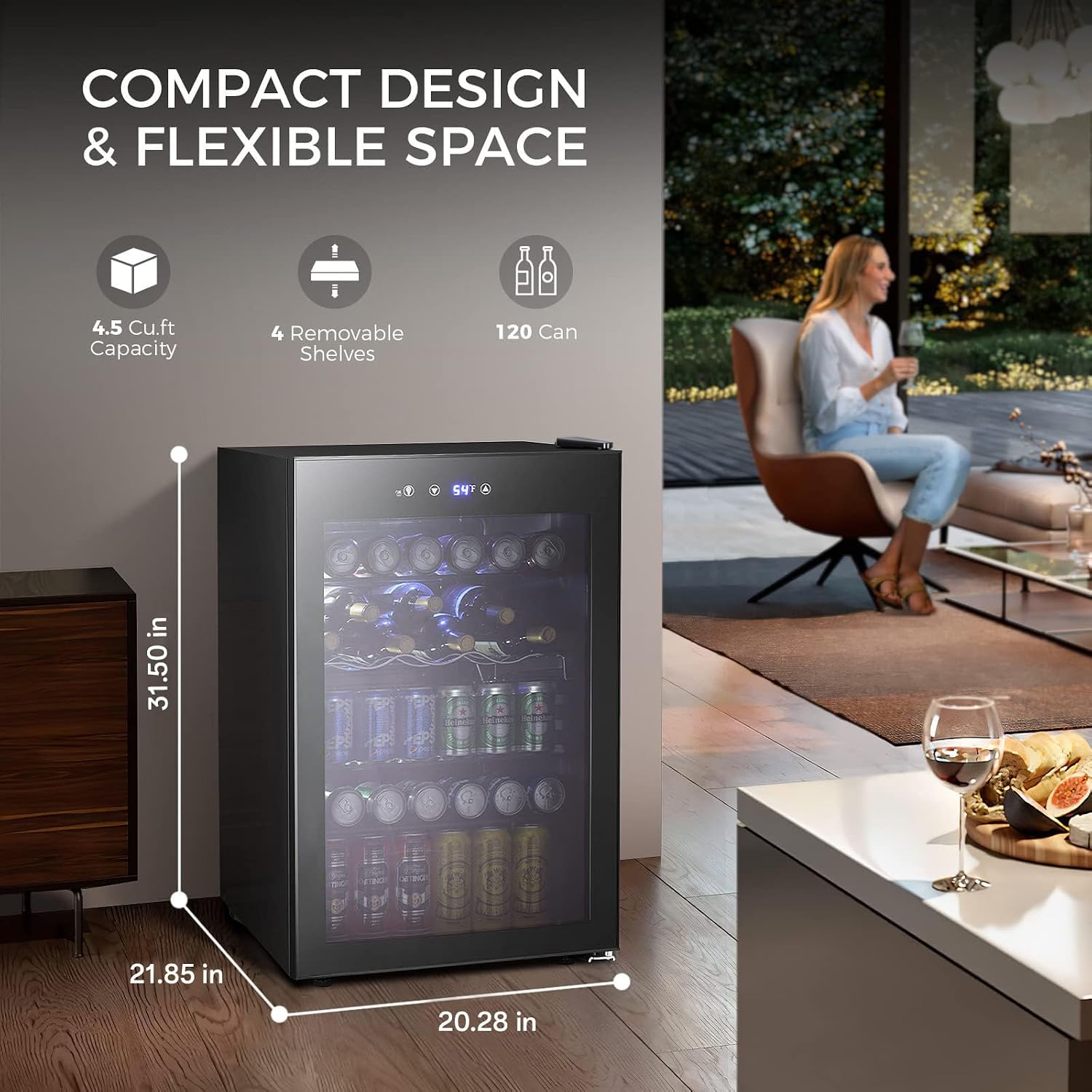4.5 Cu.ft Beverage Cooler, 145 - огляд і ціна Wine Beer Cooler Fridge