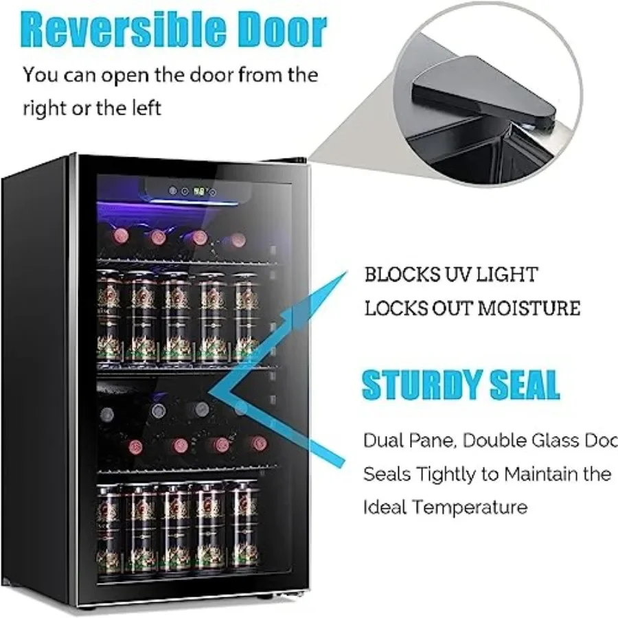 26 Bottle 130 Can Wine Cooler/ - огляд і ціна Wine Beer Cooler Fridge