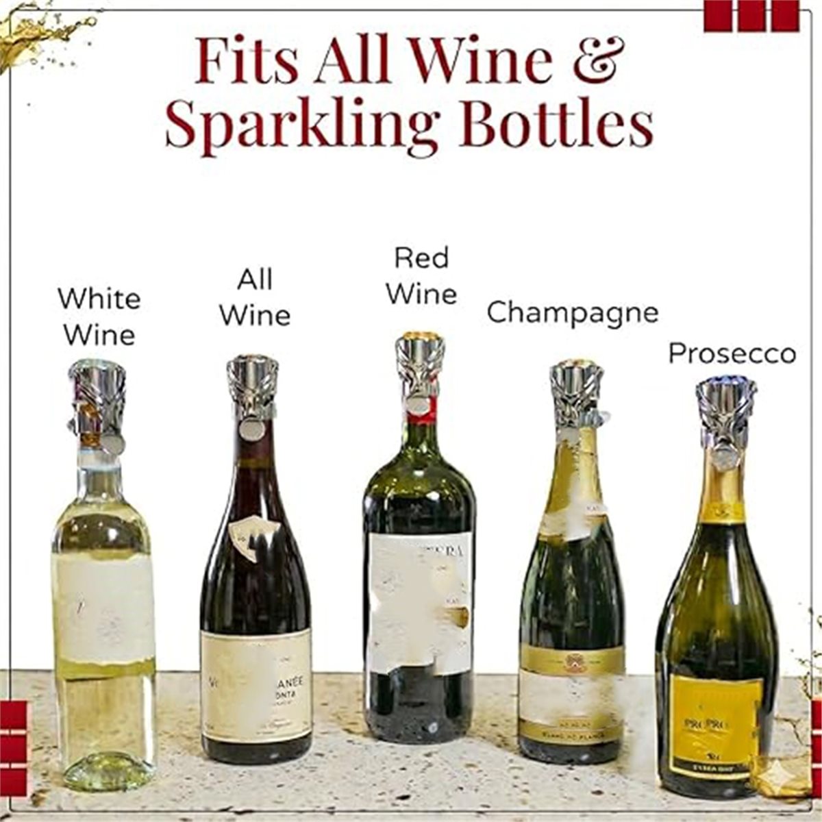 (A02R] 2Pcs Wine Stopper & Cha - огляд і ціна Wine & Beer Guayaquil