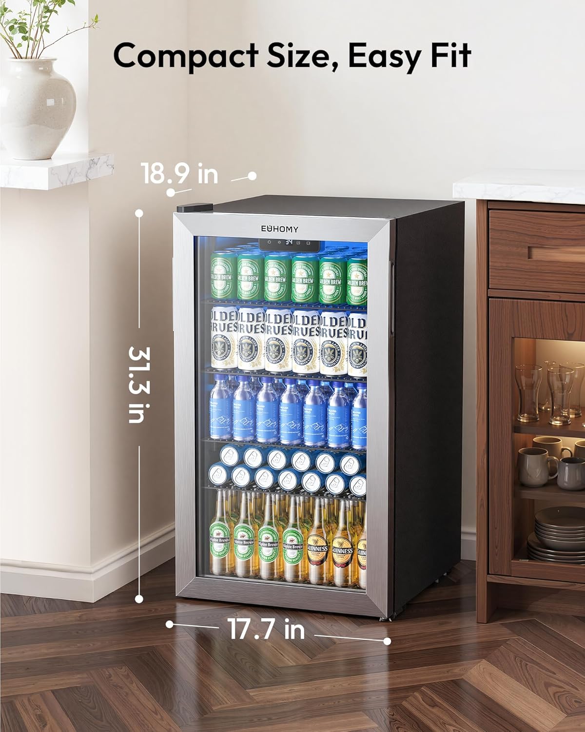 Mini Fridge 130 Can Beverage R - огляд і ціна Wine Beer Cooler Fridge