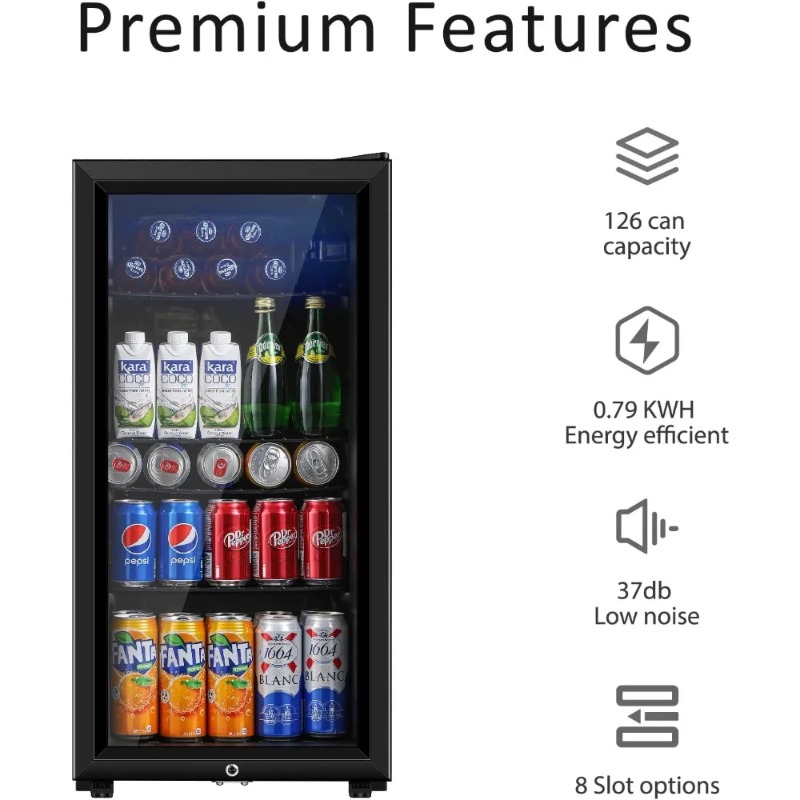 Beverage Refrigerator, 3.2 Cu. - огляд і ціна Wine Beer Cooler Fridge